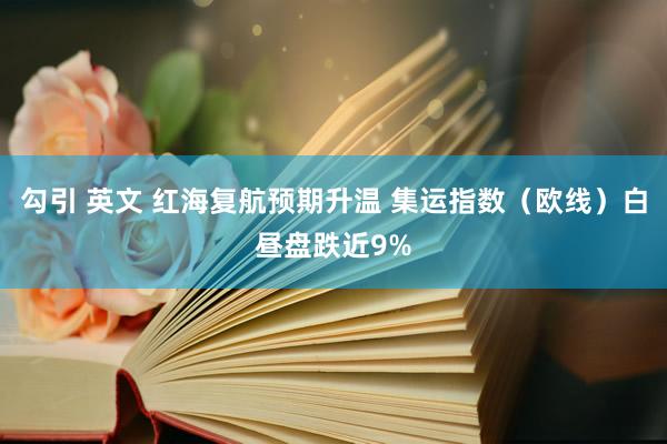 勾引 英文 红海复航预期升温 集运指数（欧线）白昼盘跌近9%